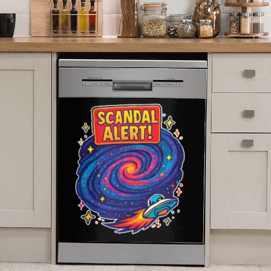 Cosmic Scandal Alert Galaxy Design Dish Washer Covers
