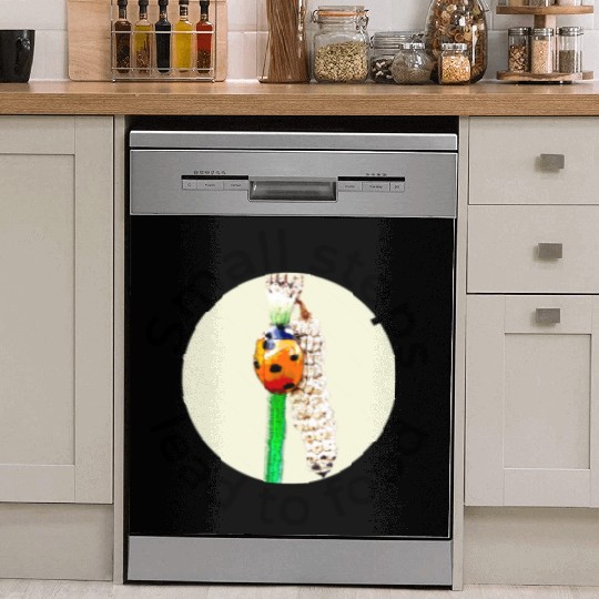 Small Steps Lead to Food – Ladybug Art Dish Washer Covers