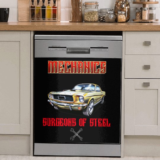 Muscle Car Classic Mechanics Design Dish Washer Covers