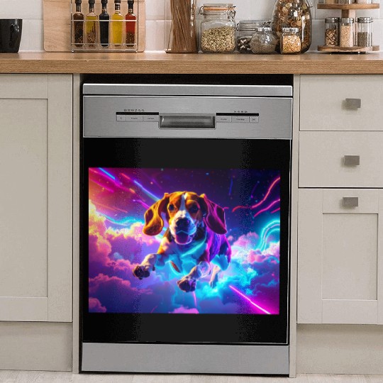 Cyberpunk Beagle Dish Washer Covers