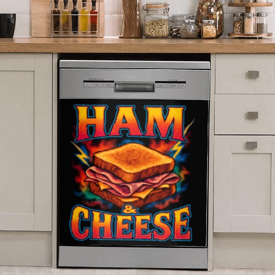 Ham And Cheese Sandwich Favorite Food Weird 90s Dish Washer Covers