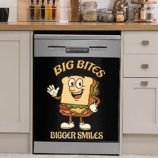 big bites bigger smiles - sandwich Dish Washer Covers