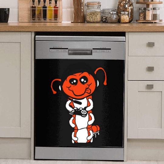 Gamer caterpillar nerd gaming controller consol Dish Washer Covers