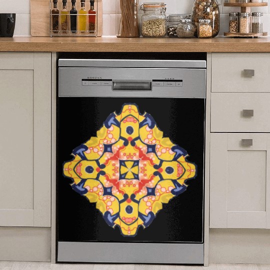 Colorful Mandala Symmetry Design Dish Washer Covers
