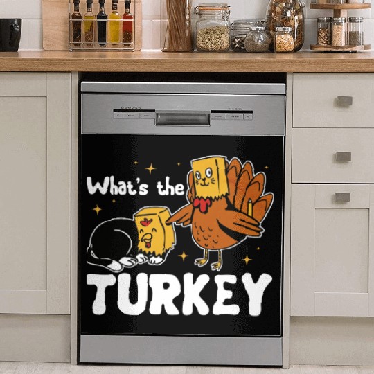 Turkey Thanksgiving Dish Washer Covers Cat Lover Gift Cute Dish Washer Covers