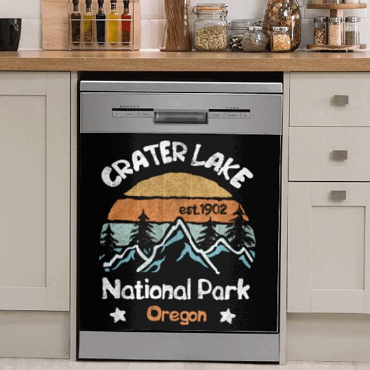 Crater Lake Oregon US National Park Camping Hiking Dish Washer Covers