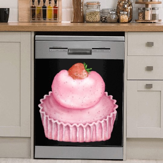 Strawberry Pink Pastry Design Dish Washer Covers