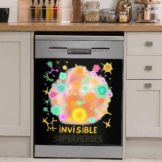 Invisible Superheroes Microbial Design Dish Washer Covers