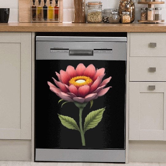 Elegant Pink Lotus Blossom Design Dish Washer Covers