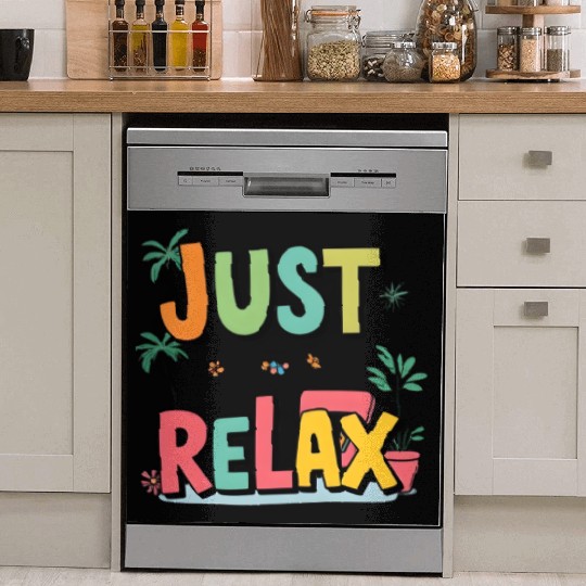 Colorful Relaxed Typography Design Dish Washer Covers