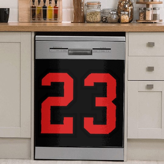 23 sports jersey football number Dish Washer Covers