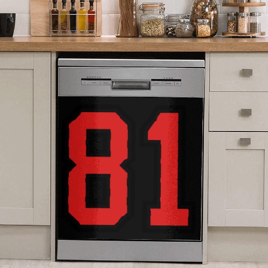 81 sports jersey football number Dish Washer Covers