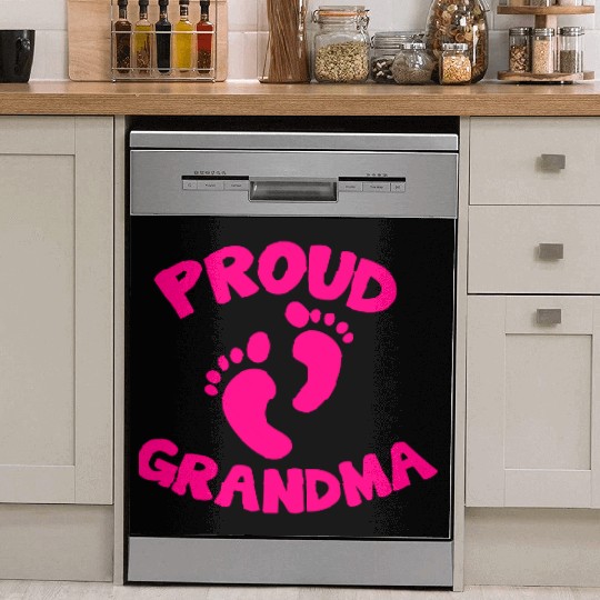 proud grandma with cute little maternity feet Dish Washer Covers