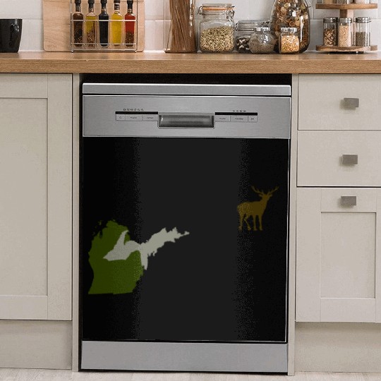 Funny Michigan Yooper Hunting Parody Deer Dish Washer Covers