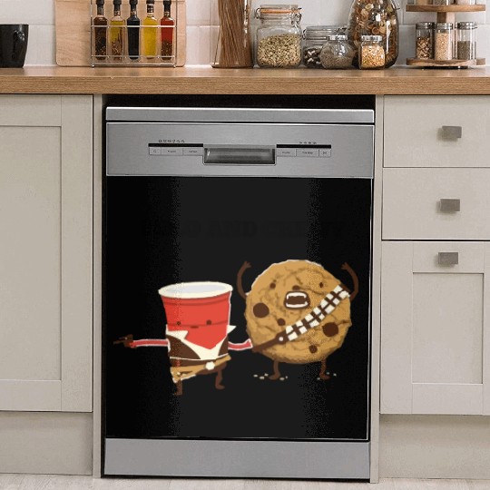 Funny star wars han solo and chewbacca Dish Washer Covers