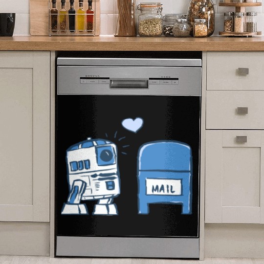 Funny Star Wars r2d2 comic Dish Washer Covers