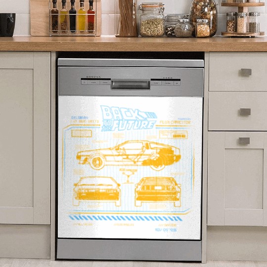 Back To The Future 35Th Anniversary Delorean Dish Washer Covers