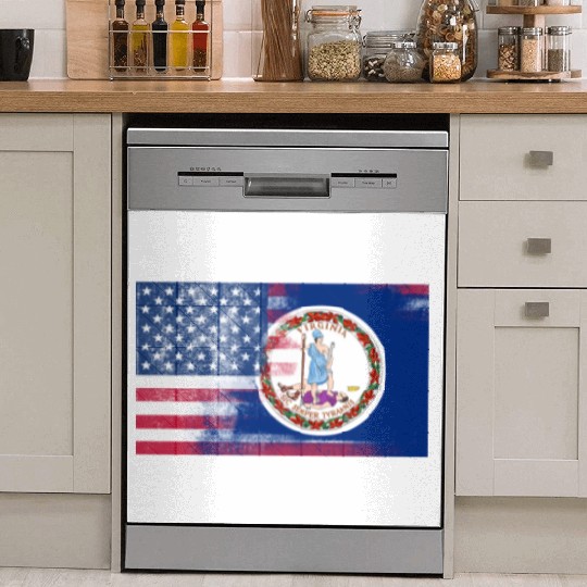 Virginia American Flag Fusion Dish Washer Covers