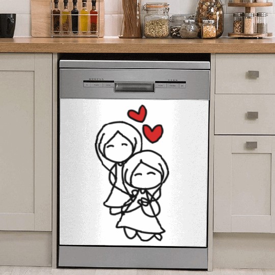 gay couple Dish Washer Covers