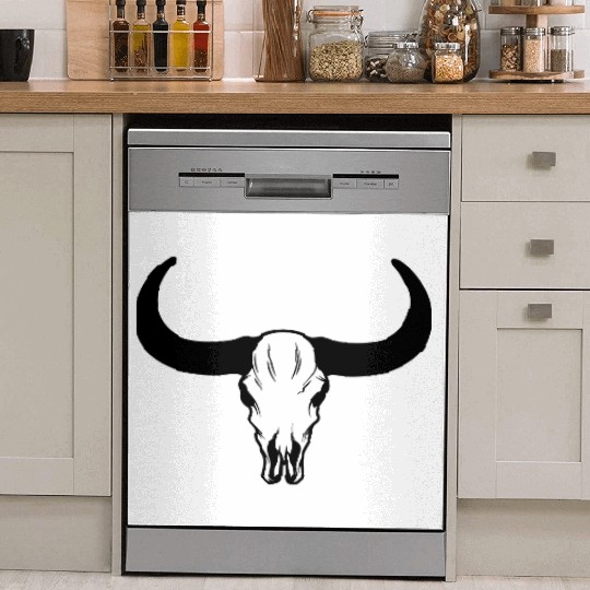 buffalo skull Dish Washer Covers