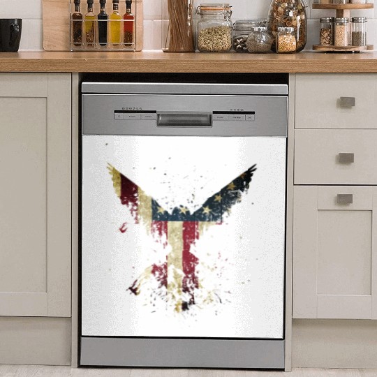 Merica Eagle American eagle with US flag Dish Washer Covers