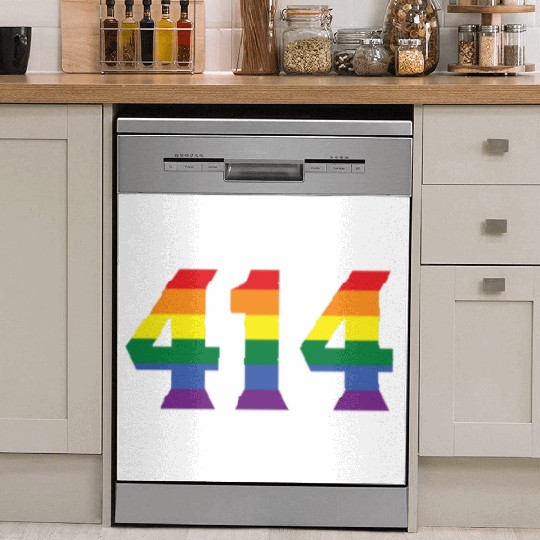 Gay Pride 414 Milwaukee Area Code Dish Washer Covers