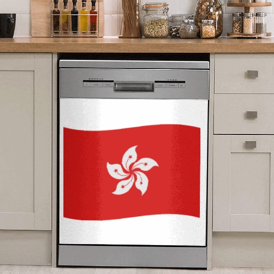 flag hong kong Dish Washer Covers