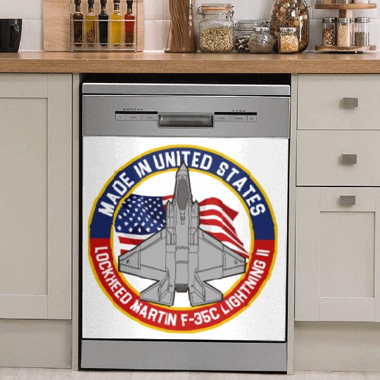 Lockheed Martin F-35C Lightning II - Made in USA Dish Washer Covers
