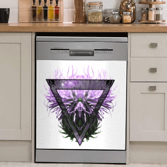 Creepy Intergalactic Triangle Thistle Dish Washer Covers