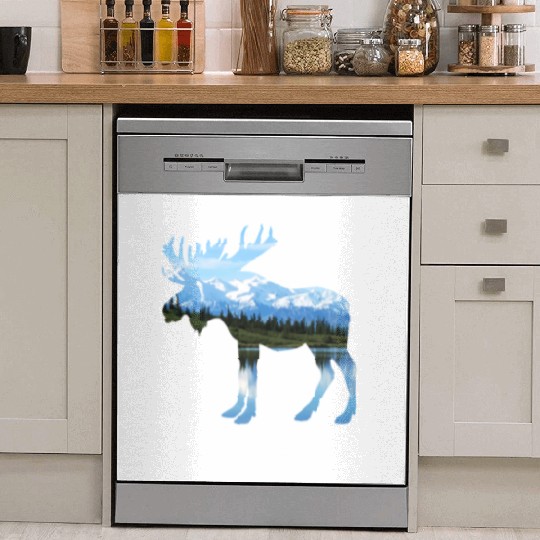 Alaska - Moose Nature Outdoor Gift Dish Washer Covers