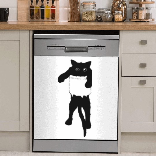 Cat in pocket Dish Washer Covers