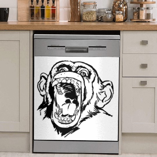 Angry monkey face Dish Washer Covers