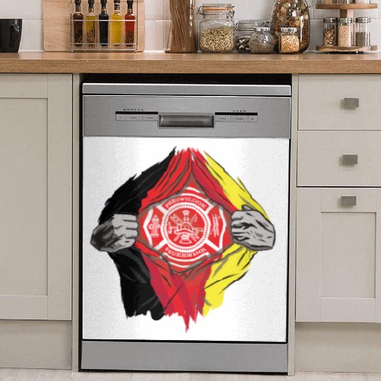 German Volunteer Fire Brigade Firefighter Dish Washer Covers