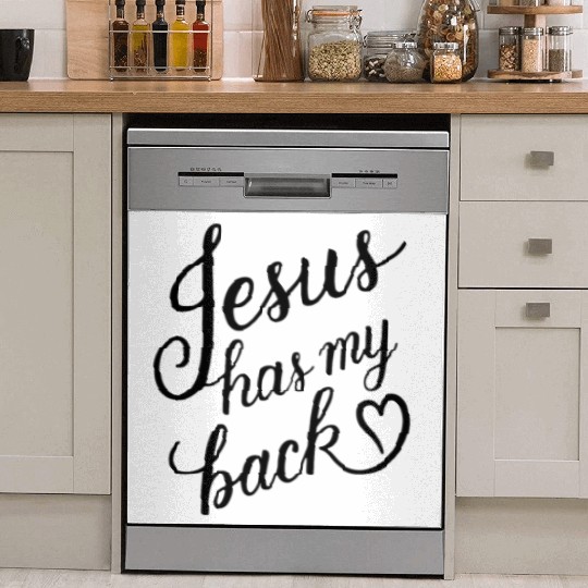 Jesus has my back 01 Dish Washer Covers