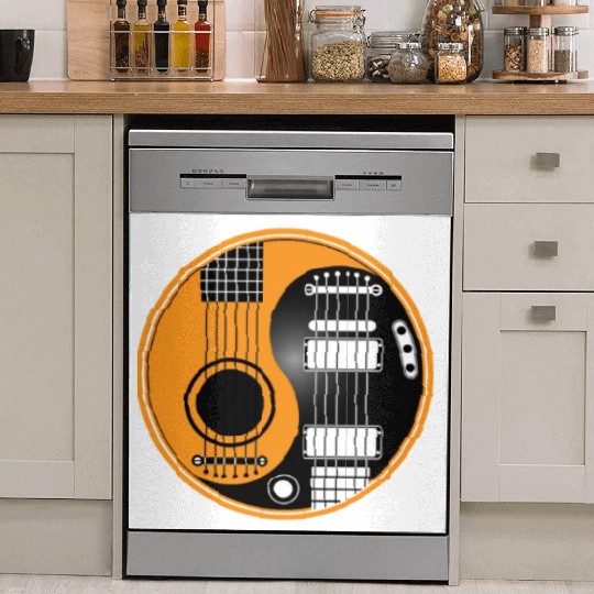 Guitar Ying Yang Dish Washer Covers