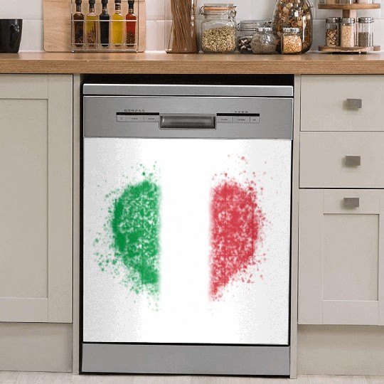 Italian Heart Flag Vintage Dish Washer Covers