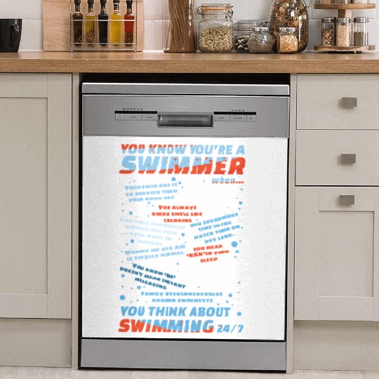 Swimmer Definition Funny Dish Washer Covers