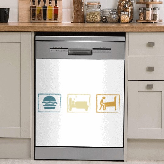 Retro Pinball Eat Sleep Pinball Dish Washer Covers