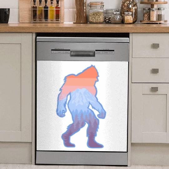 Mt Rainier Bigfoot Sasquatch Dish Washer Covers