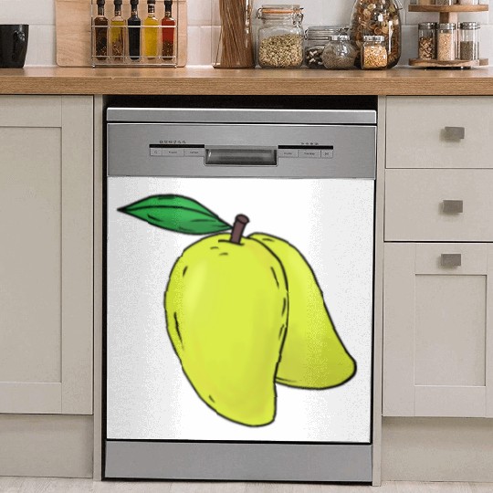 Mango hand drawn fruits summer Dish Washer Covers