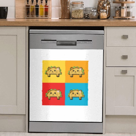 Funny Taco Cat Tacocat Spelled Backwards Palindrom Dish Washer Covers