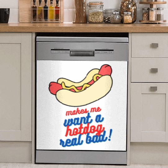 Makes me want a hot dog real bad Dish Washer Covers