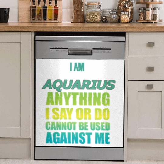 i am AQUARIUS i say or do cannot be used against Dish Washer Covers