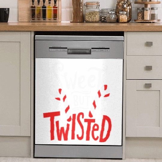 Sweet But Twisted Funny Christmas Candy Lollipop C Dish Washer Covers