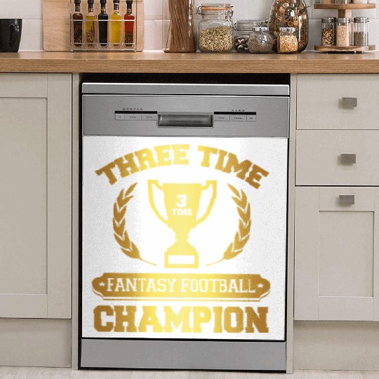 Three Time Fantasy Football Champion Dish Washer Covers
