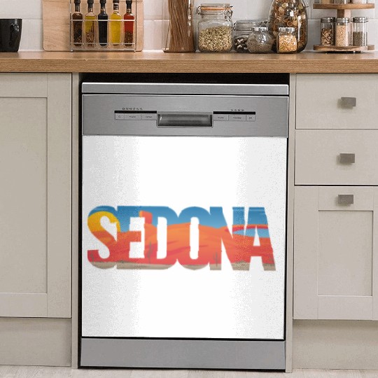 Sedona Arizonna Scenic Typography Dish Washer Covers