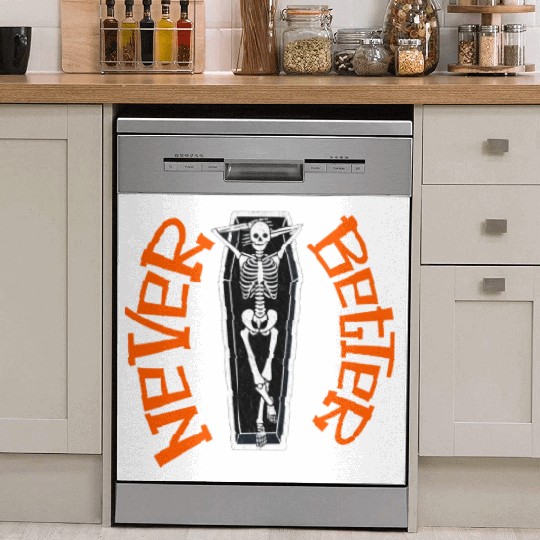 Pumpkin, Dancing Skeleton Never Better Skull Skele Dish Washer Covers