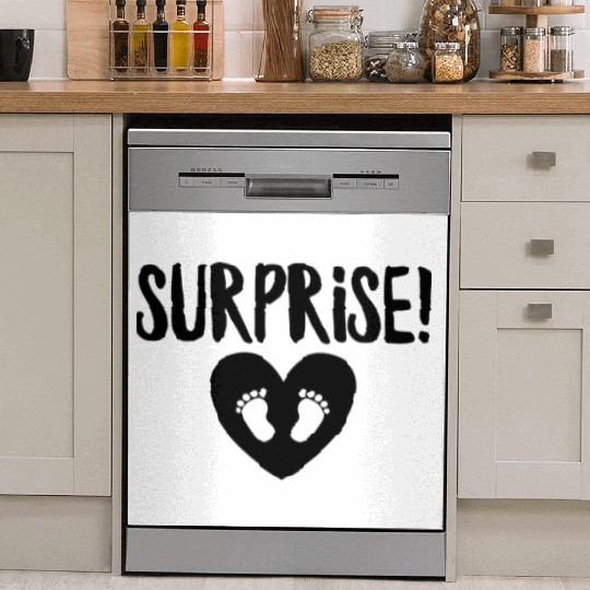 Surprise Pregnancy Announcement Mom To Be Dish Washer Covers