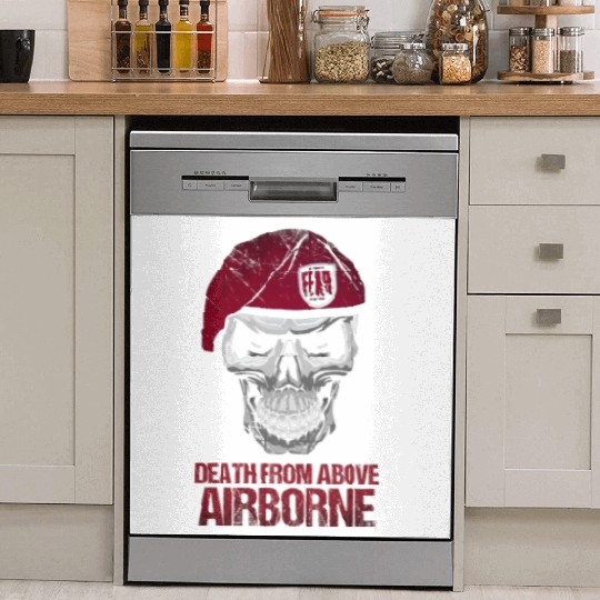 Airborne Death From Above US Army Veteran Dish Washer Covers