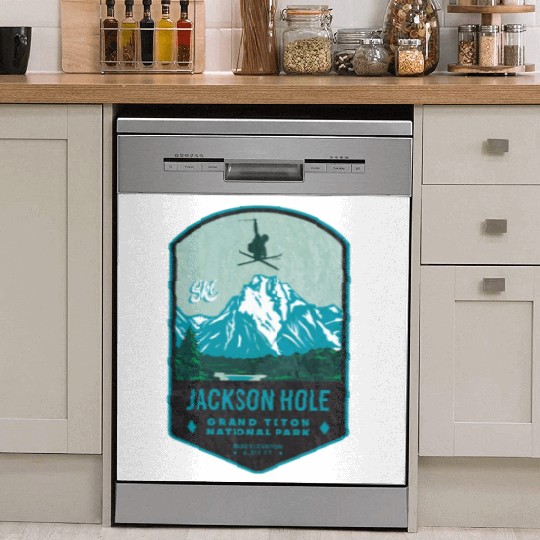 Jackson Hole Ski Badge Dish Washer Covers